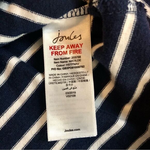 Joules Women’s Nautical Blouse with Square Neck line in size 4 - Picture 7 of 10